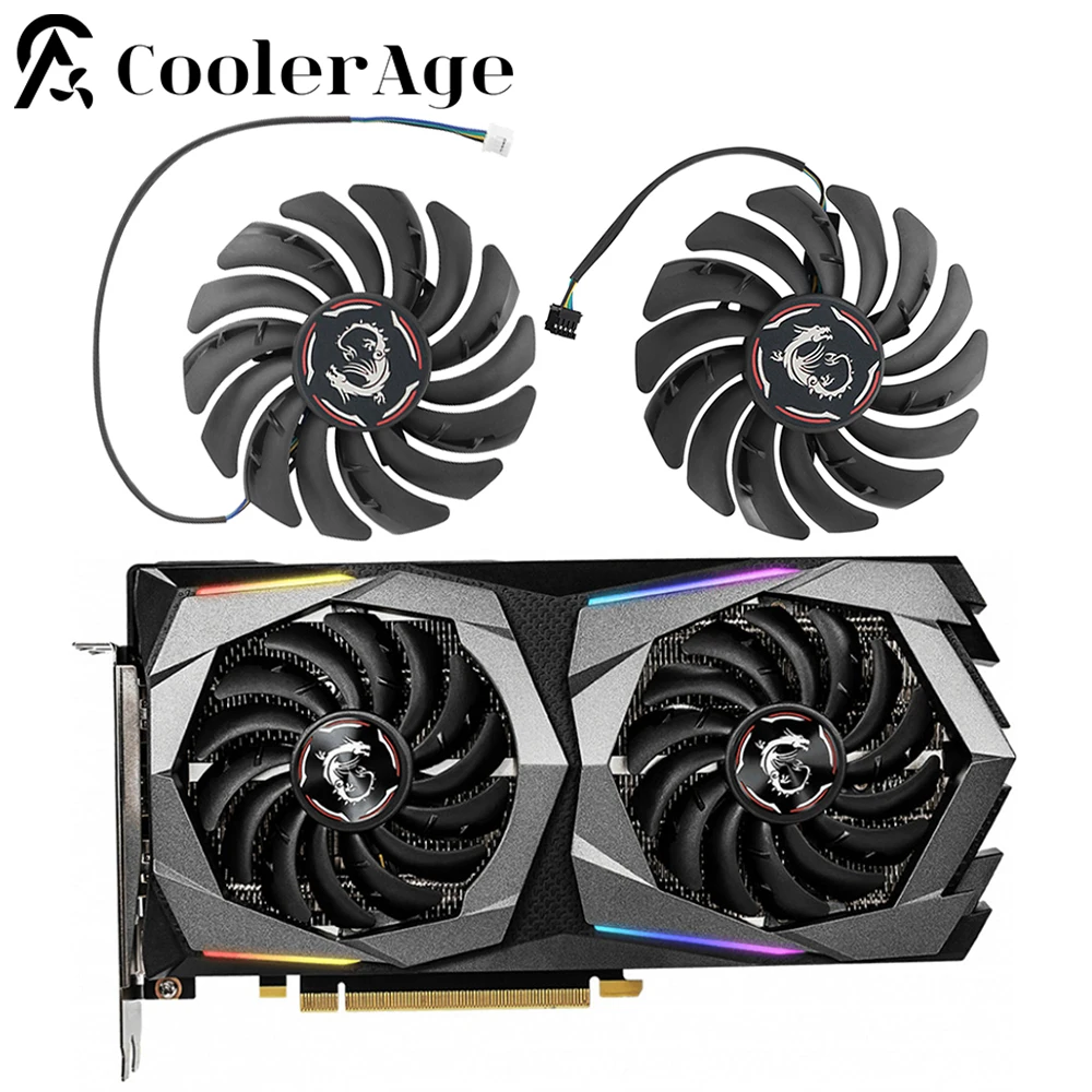 

Вентилятор видеокарты для MSI GeForce RTX 2060 SUPER GAMING X 87 мм PLD09210S12HH RTX2060, сменный вентилятор для видеокарты