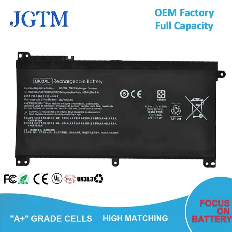 JGTM laptop battery lithium battery BI03XL ON03XL 3.7V 4325mAh 16WH BATTERY for HP Pavilion X360 M3-U 13-U M3-U001DX 13-U118TU