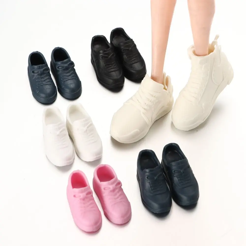 Fashion Shoes Doll Soft Plastic Sneakers PVC Doll Boots Casual Shoes Fit for Foot Length 2~3.5cm Doll Accessories Dolls 1/3 1/4