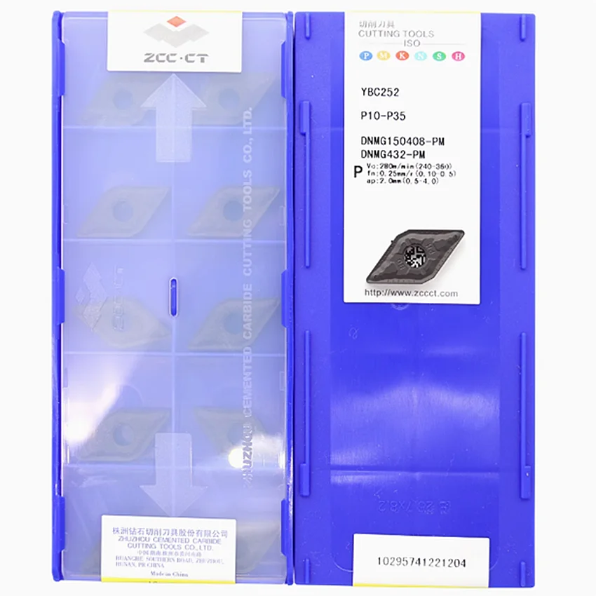 

DNMG150408-PM YBC252/DNMG150408-PM YBD152/DNMG150408-PM YBD102 ZCC.CT DNMG150408 CNC carbide inserts Turning inserts 10pcs/box