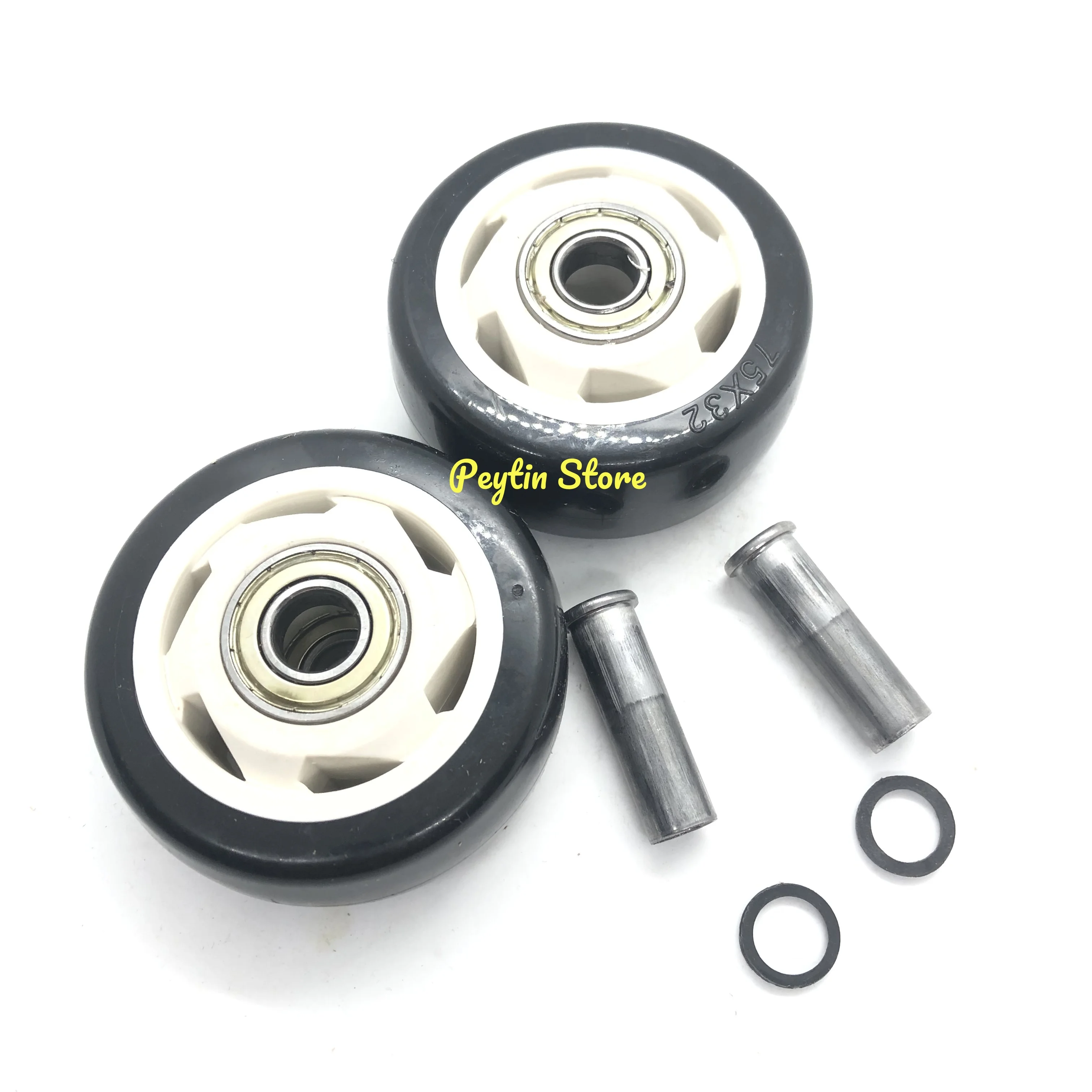 2Pcs 3" 75mm Single-wheel Disc Double-bearing Wear-resistant Industrial Castor Wheel image 2