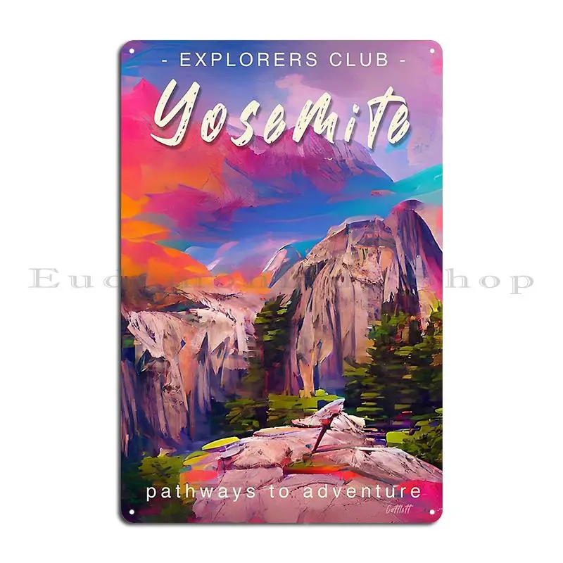 Cool Yosemite Travel Metal Sign Garage Iron Club Home Wall Plaque Tin Sign Poster