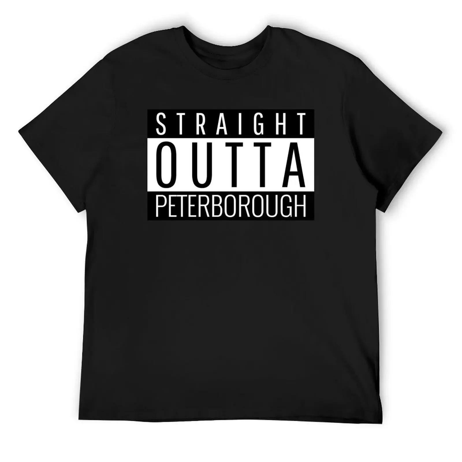 

Straight Outta Peterborough South Australia T-Shirt korean fashion summer 2025 fitted t shirts for men