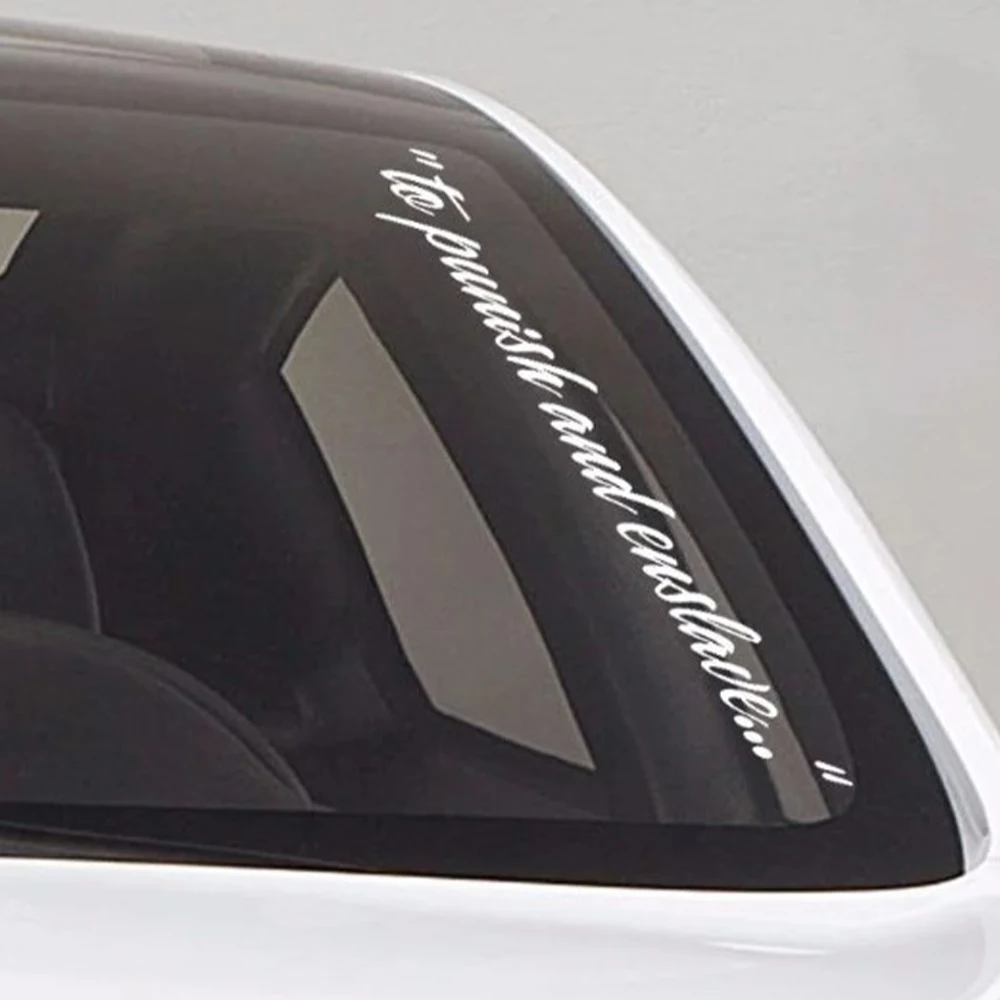 Car Stickers Vinyl Decal To Punish And Enslave Front Rear Windshield Dooration Window Creative Auto Styling Sticker Accessories view 6