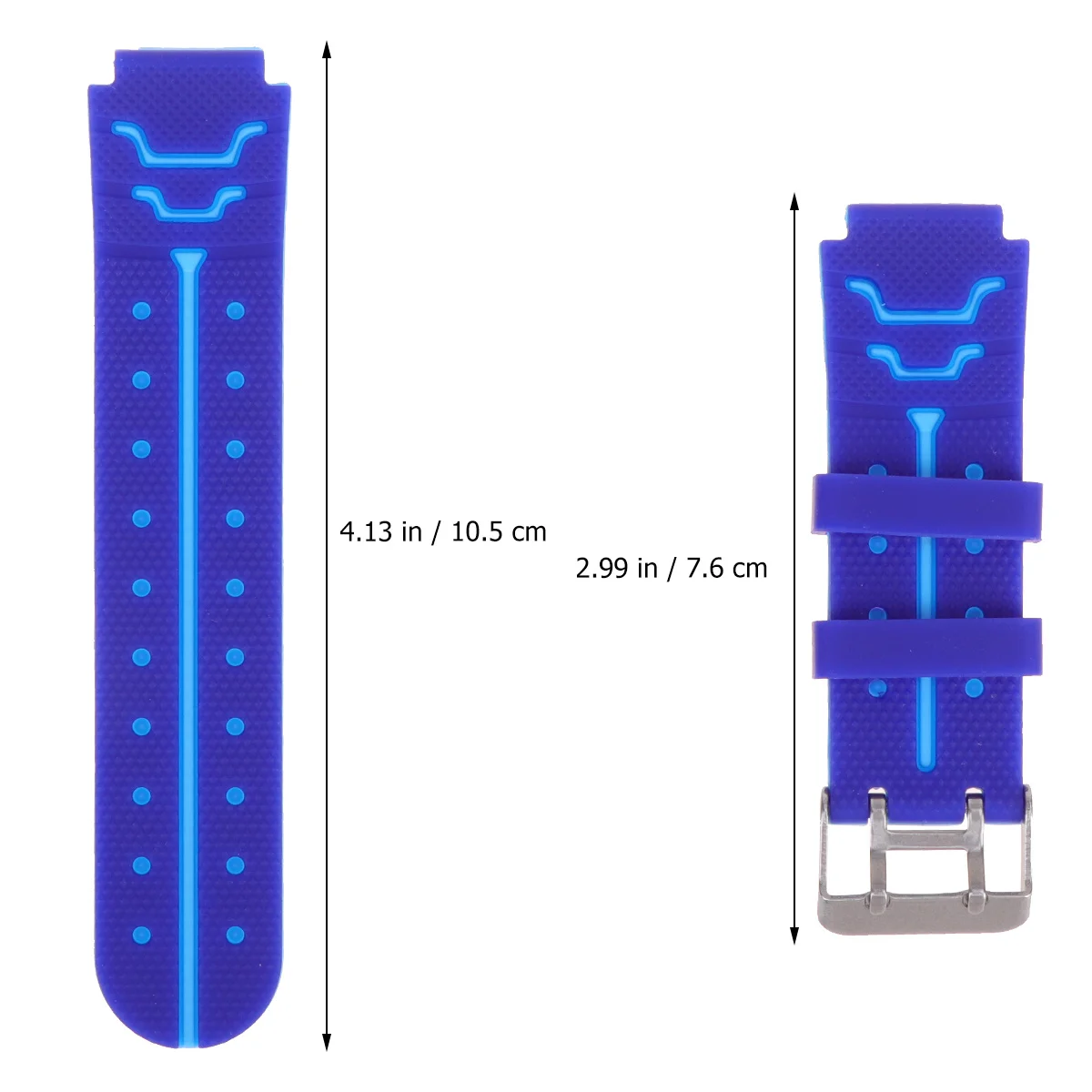 قطعتان من حزام ساعة الهاتف المصنوع من السيليكون، حزام بديل باللون الأزرق والأخضر، ملحقات ساعة مريحة #4