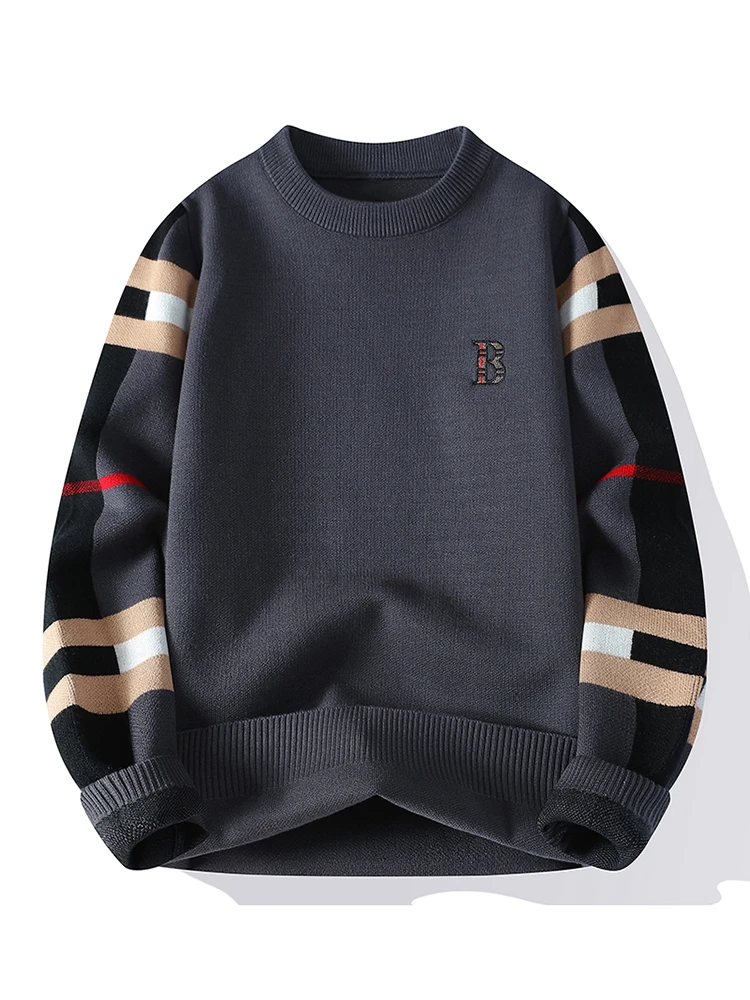 

round Ne Knitwear Men's Base Layer Warmth Faionable Inner Wear High-End Feel Autumn Winter Camere Sweater
