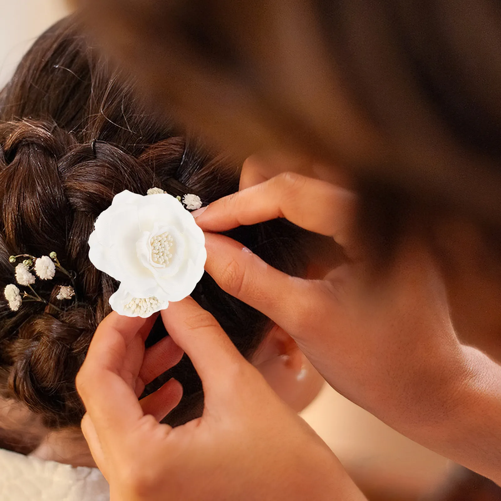 

3Pcs Bridal Hair Accessories Set Flower Hairpins Clips Wedding Bridal Bridesmaids Updos Elegant Hair Ornaments
