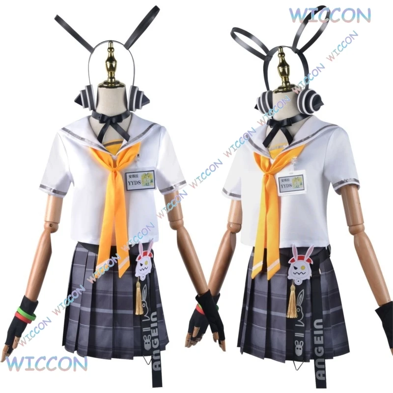 Аниме Девушка-подросток Ролевая игра Honor Of Kings Анжела Косплей Костюм Time Traveler Mind Hacker Кожаный наряд на складе Конвентиционная вечеринка