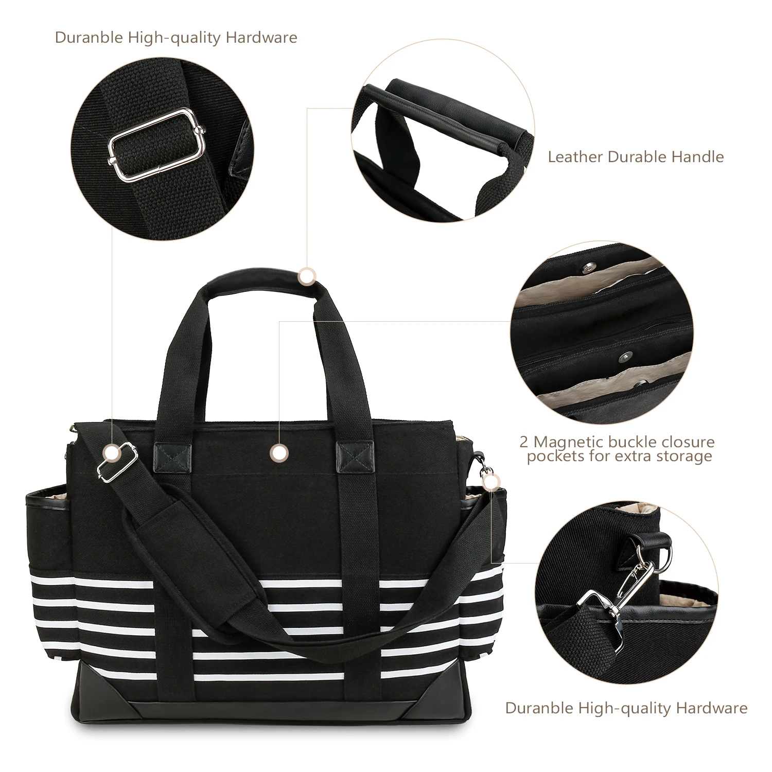 Mommy bag, one shoulder hand-held, mother and baby travel storage bag, simple and large capacity, can hang baby stroller