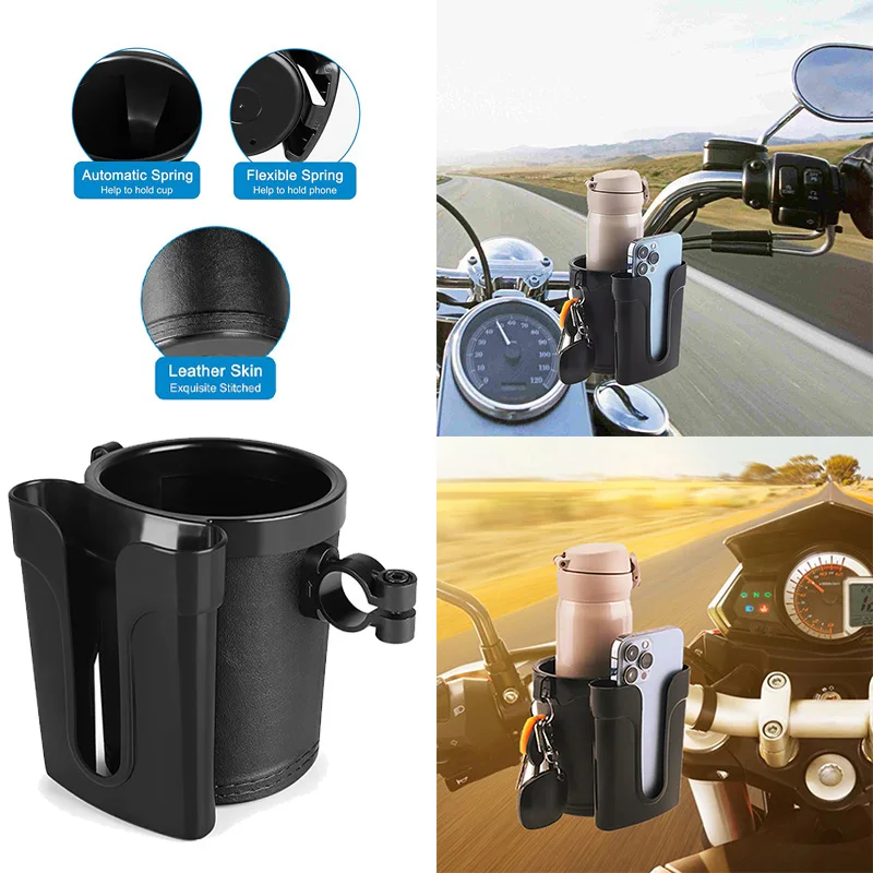 Multifunctional Water Cup Holder 2-in-1 Mobile Phone / key Rack Beverage Stand Universal Motorcycle Bicycles Water Bottle Holder