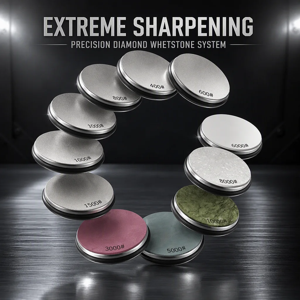 240/400/600/1000# Suitable for Roller Sharpeners Household Diamond Stone Strong Magnetic Knife Sharpening Tool with Magnet Hot