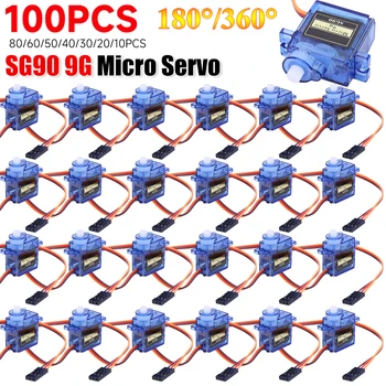 10-100PCS SG90 9G Micro Servo Motor 180/360 Grad Für Starrflügel Micro Getriebe RC Roboter hubschrauber Flugzeug Mini Auto