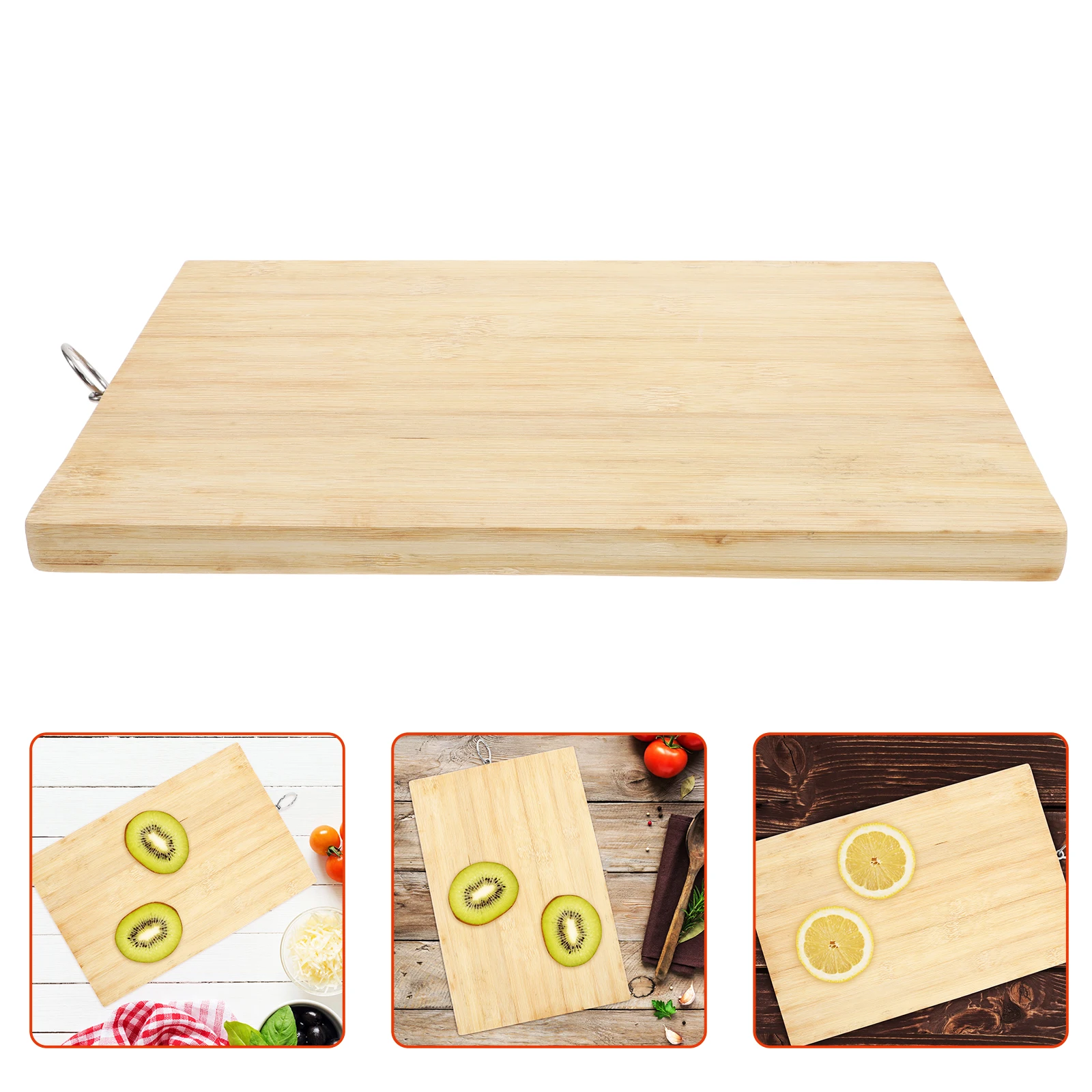 

Multifunctional Bamboo Cutting for Kitchen Chopping with Handle Charcuterie Board Large Wood Meat Cheese Serving Board