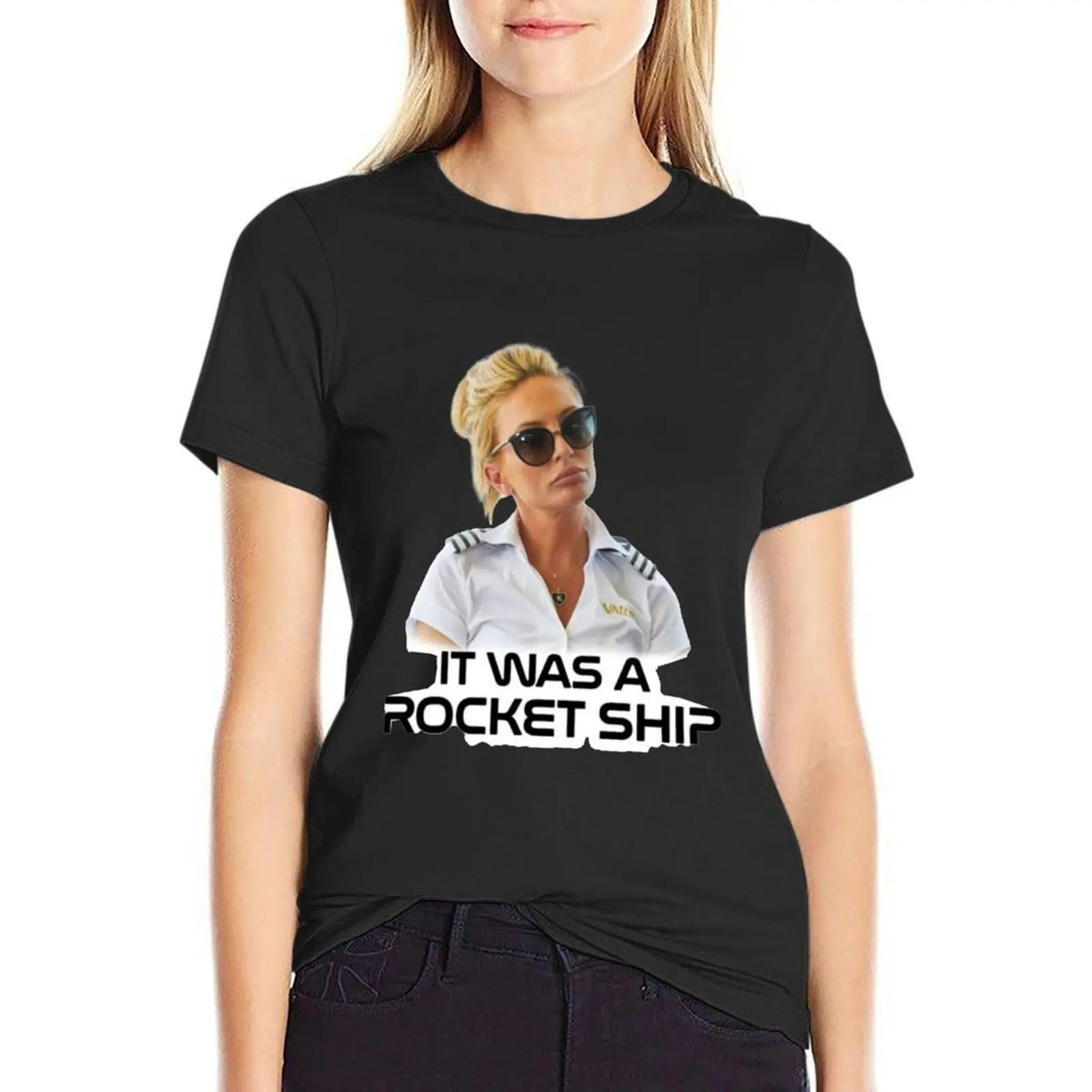 Kate - 'It was a rocket ship' Below Deck T-Shirt vintage clothes customs t shirts for Womens