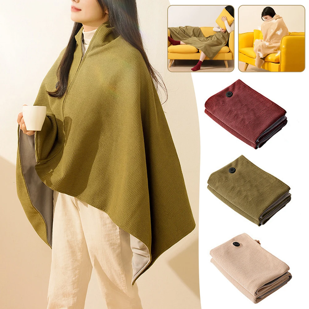 Thicken Heated Shawl Portable Comfy Thicker Heaters For Walking Outdoors