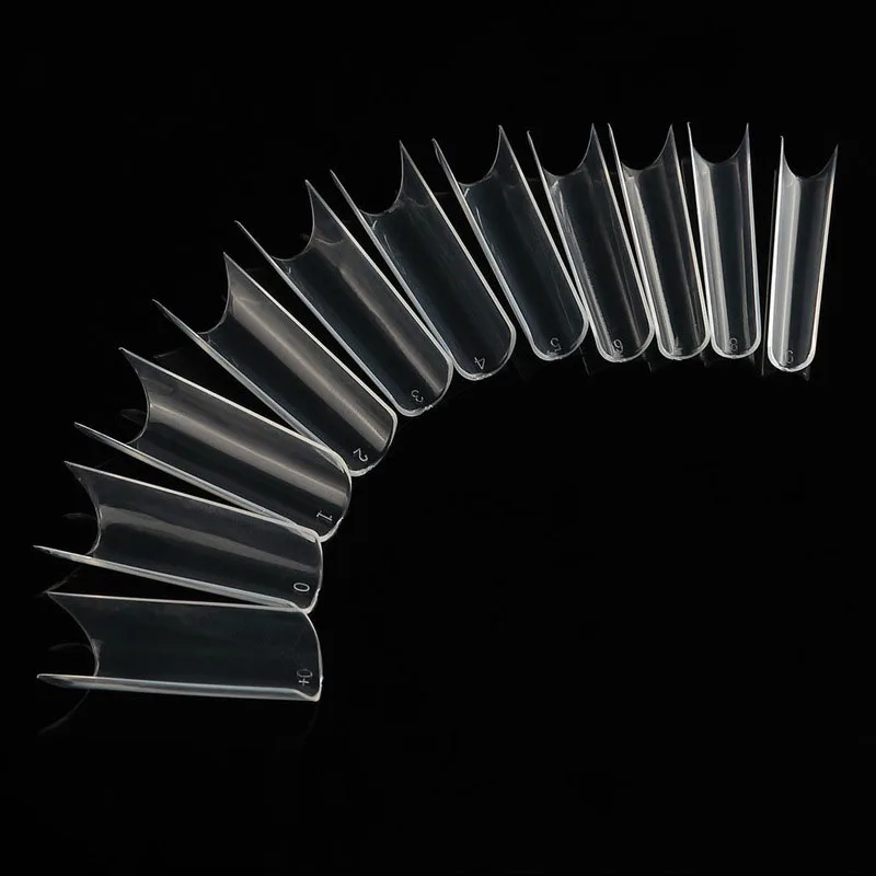 Faux Ongles en Forme de U, Périphérique en Bambou, Tuyau Français, Gel UV, Manucure, 550 Pièces