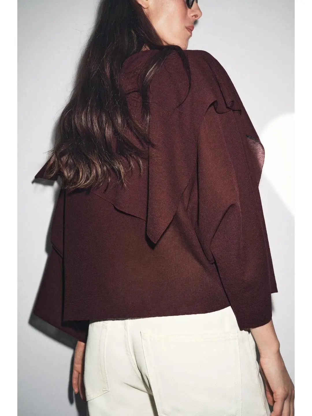 Longo sve feminino irt outono 2025 ampla sve design drapeado agulha plana camadas topo europeu sle sem marca regular fino