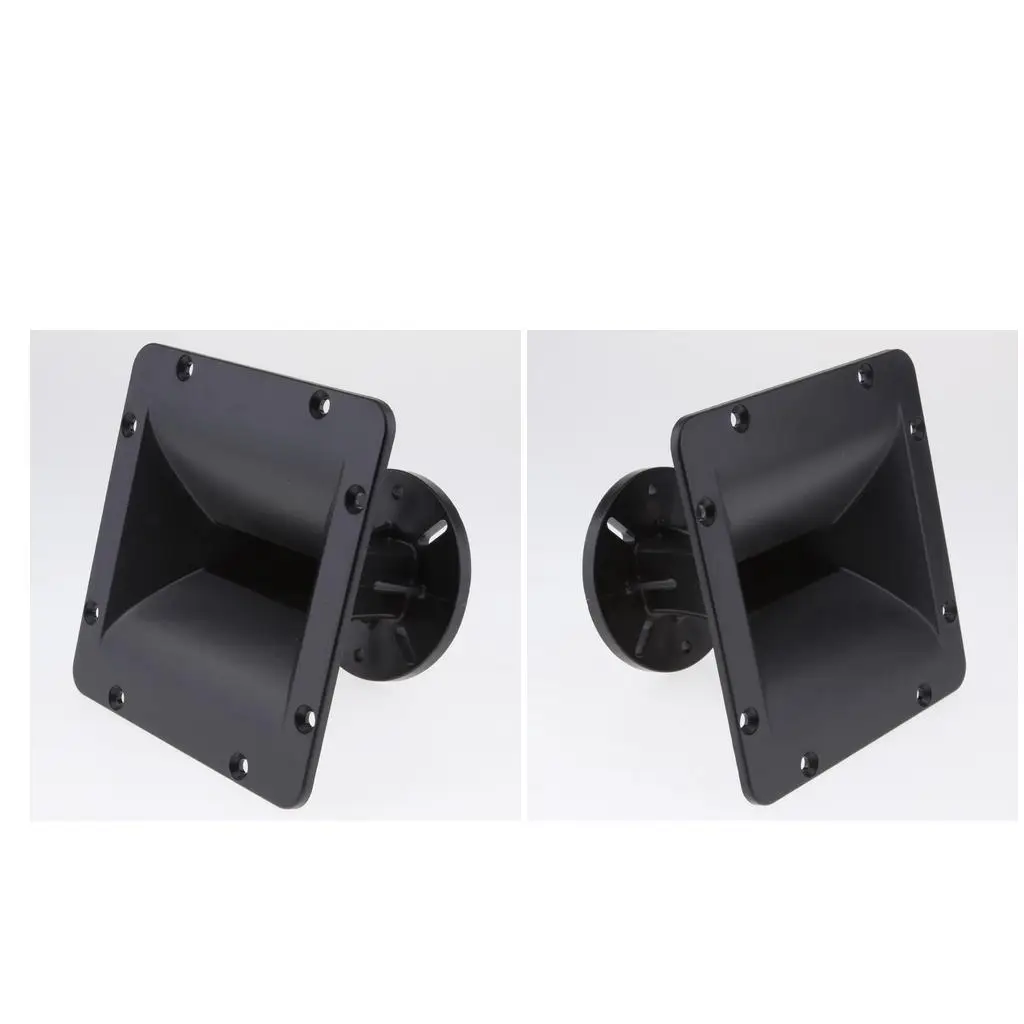 Speaker Flat Tweeter Horn 0.98 Inch Throat Plastic Loud Speaker Horn Tweeter for Car Home Audio System