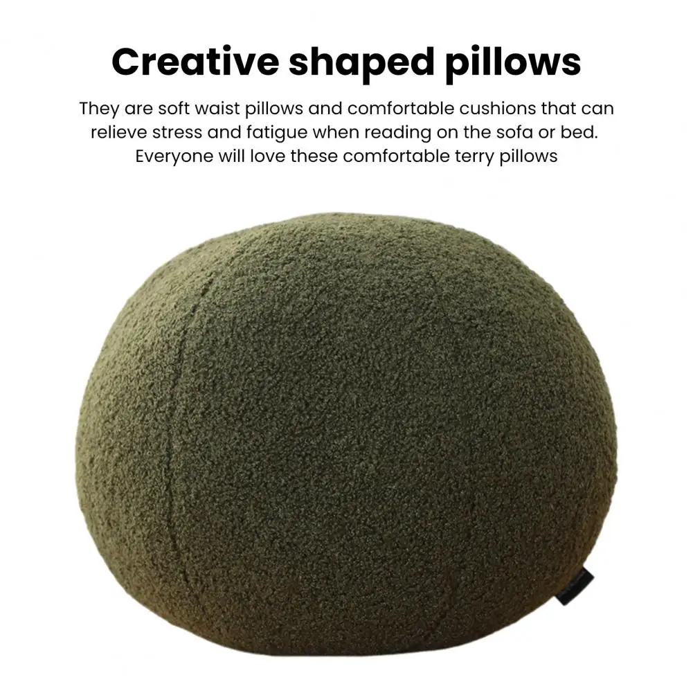 

Throw Pillow Decor Decorative Pillow Extra-soft Minimalist Round Pillow Fully Filled Modern Bedroom Decorative for Stylish