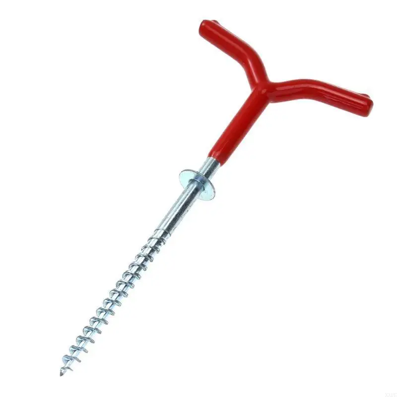 XXFC Camping Tent Stake Ice Fishing Screw Rod Stand Screw Thread Ground Anchor Holder