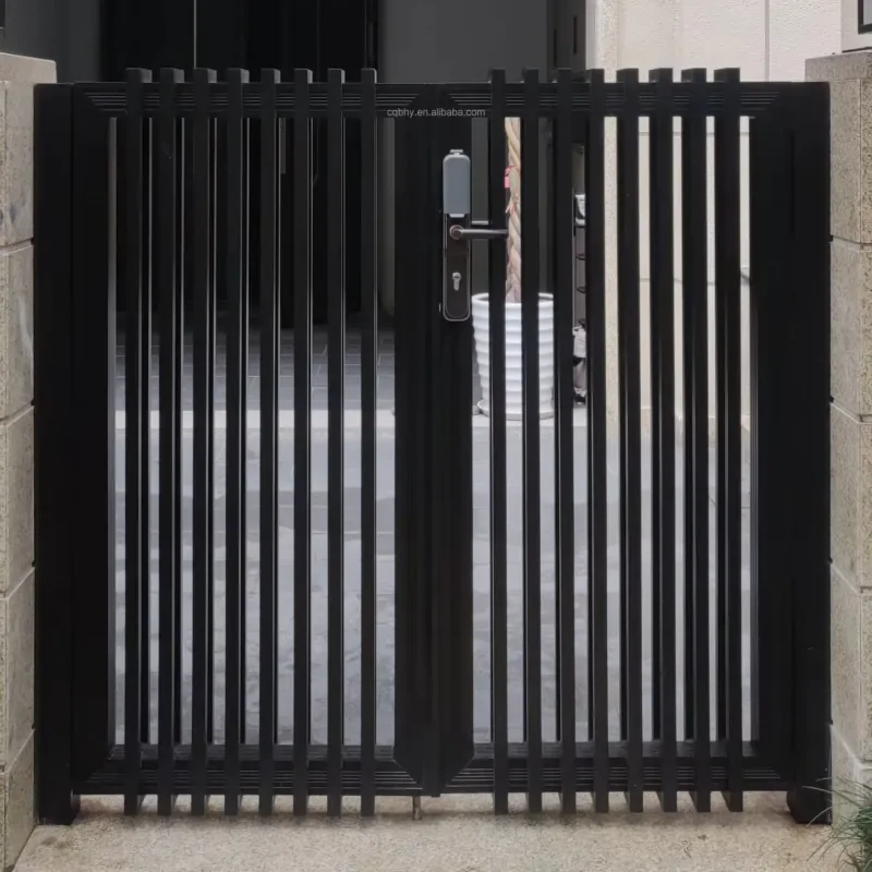 High Quality House Villa Entrance Gates Door Latest Design Modern Push-and-pull Aluminum Main Sliding Driveway Gate Yard