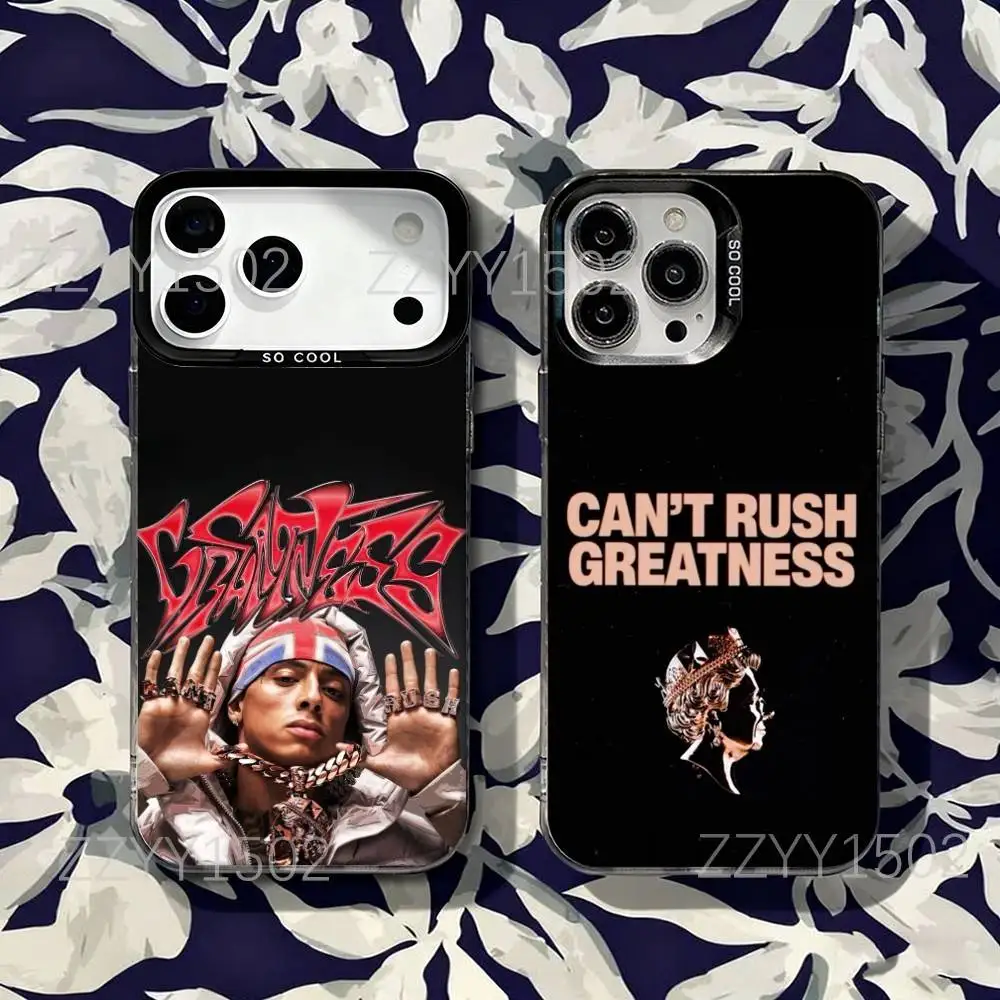 

C-Central Cee CAN'T RUSH GREATNESS Phone Case For iPhone 17,16,15,14,13,12,X,8,Pro,Max,Plus,SE4,Air,Mini HD Black IMD Matte