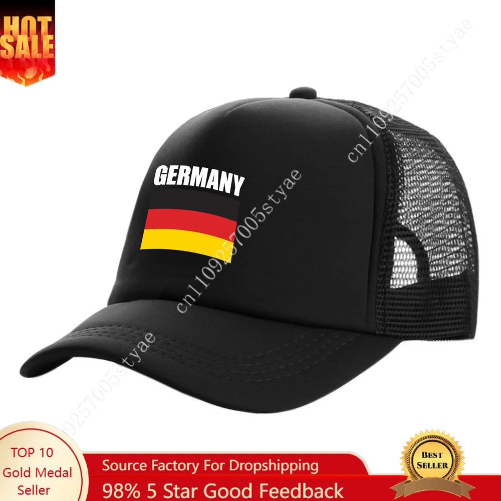 

Germany Flag Trucker Caps Man Woman Baseball Cap Fashion Sunhat Adjustable Snapback Hat Outdoor Summer Breathable Dad Hats