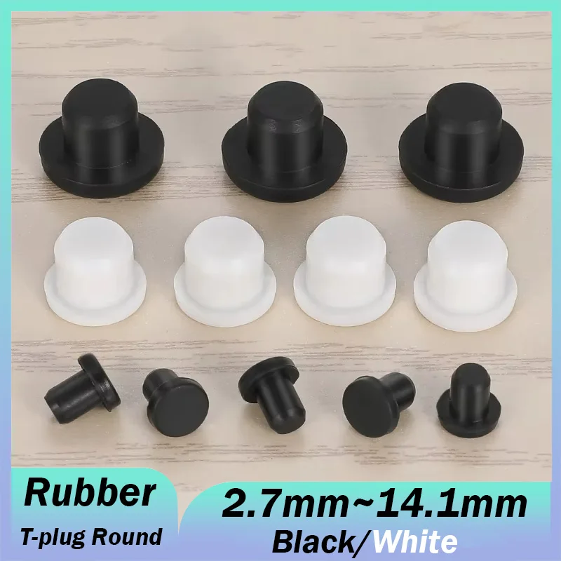 Plugue de borracha de silicone, buraco interno, ilhó, junta, arruela à prova d'água, anel protetor, plugues rosqueados, tampa de porca, plugue t redondo