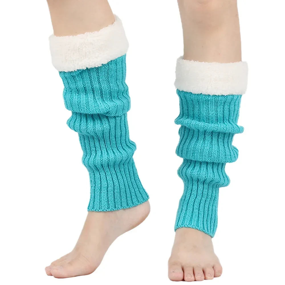 Women's Acrylic Loose Cable Knit Long Winter Socks Comfortable Leg Warmers for Girls