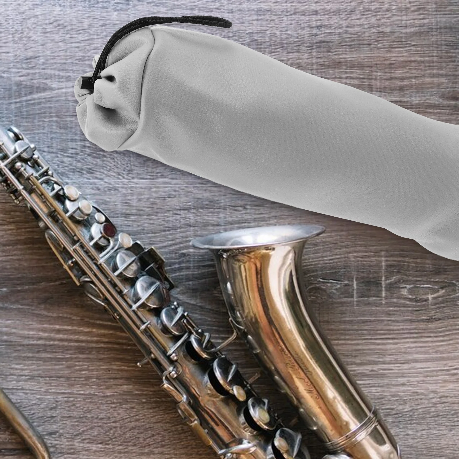 

Saxophone Neck Bag for Alto Mouthpiece Grey Selected Materials Durable Waterproof Store Musical Instruments Pads Case