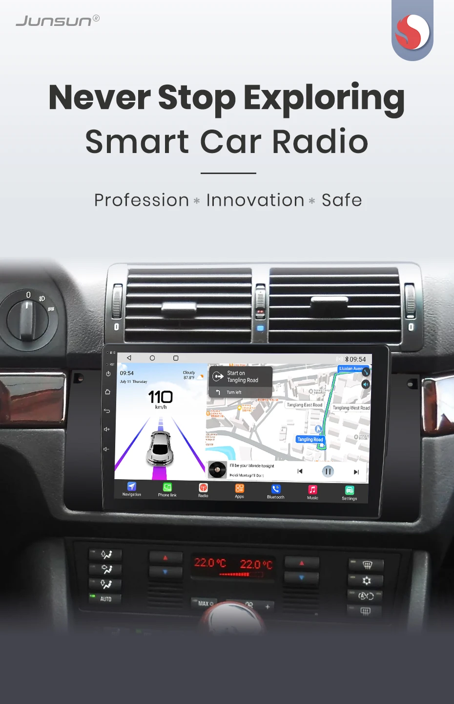 Junsun Qualcomm 8-Core 360 Kamera Drahtlose CarPlay Android Auto Auto Radio für BMW 5 E39 1995 - 2003 E53 X5 M5 GPS Mul – Detail 5
