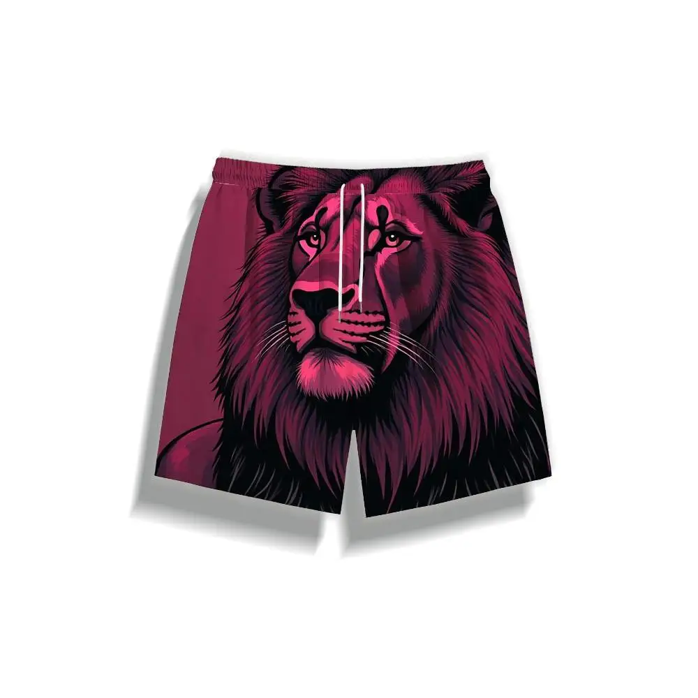 

1pcs Men's Short swim trunks2026 Summer 3D Printed Short sleeve Breathable baggy sweatpants Polyester Quick drying running