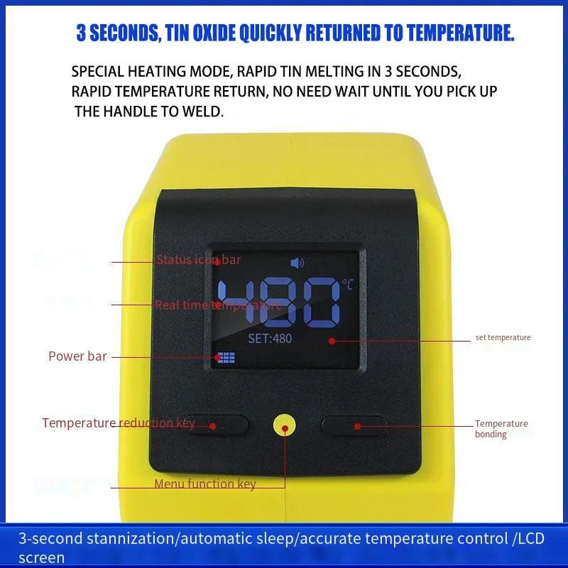 Soldador eléctrico OSS T245 Plus con temperatura ajustable para mantenimiento de teléfonos móviles, estación de soldadura de alambre volador