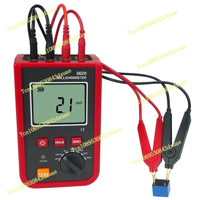 ETCR3620 Portable Milliohmmeter 1.2A 20kΩ DC Low Value Resistance Tester Precision 4-wire Method AC/DC 2 Channel Detector