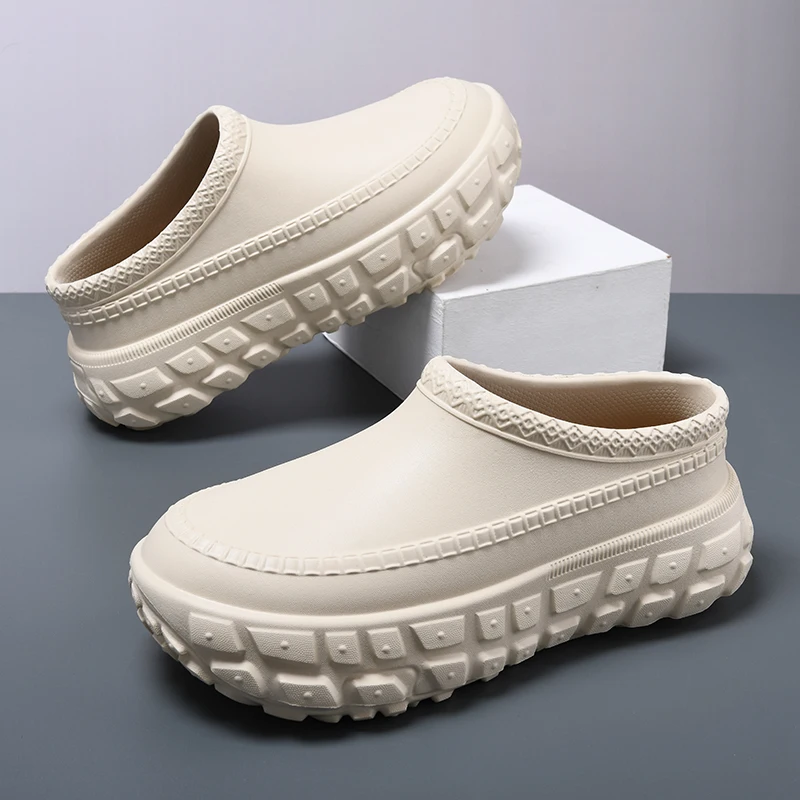 New Men's Waterproof Non-slip Chef Shoes Lightweight Non-slip Wear-resistant Braid Toe Sandals Nurse Shoes men's casual shoes