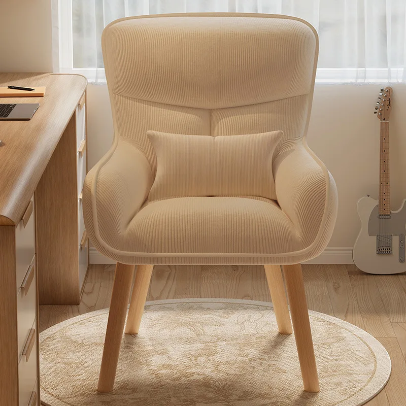 Comfortable Fabric Computer Chair for Bedroom Study Office with Backrest Home Desk Chair