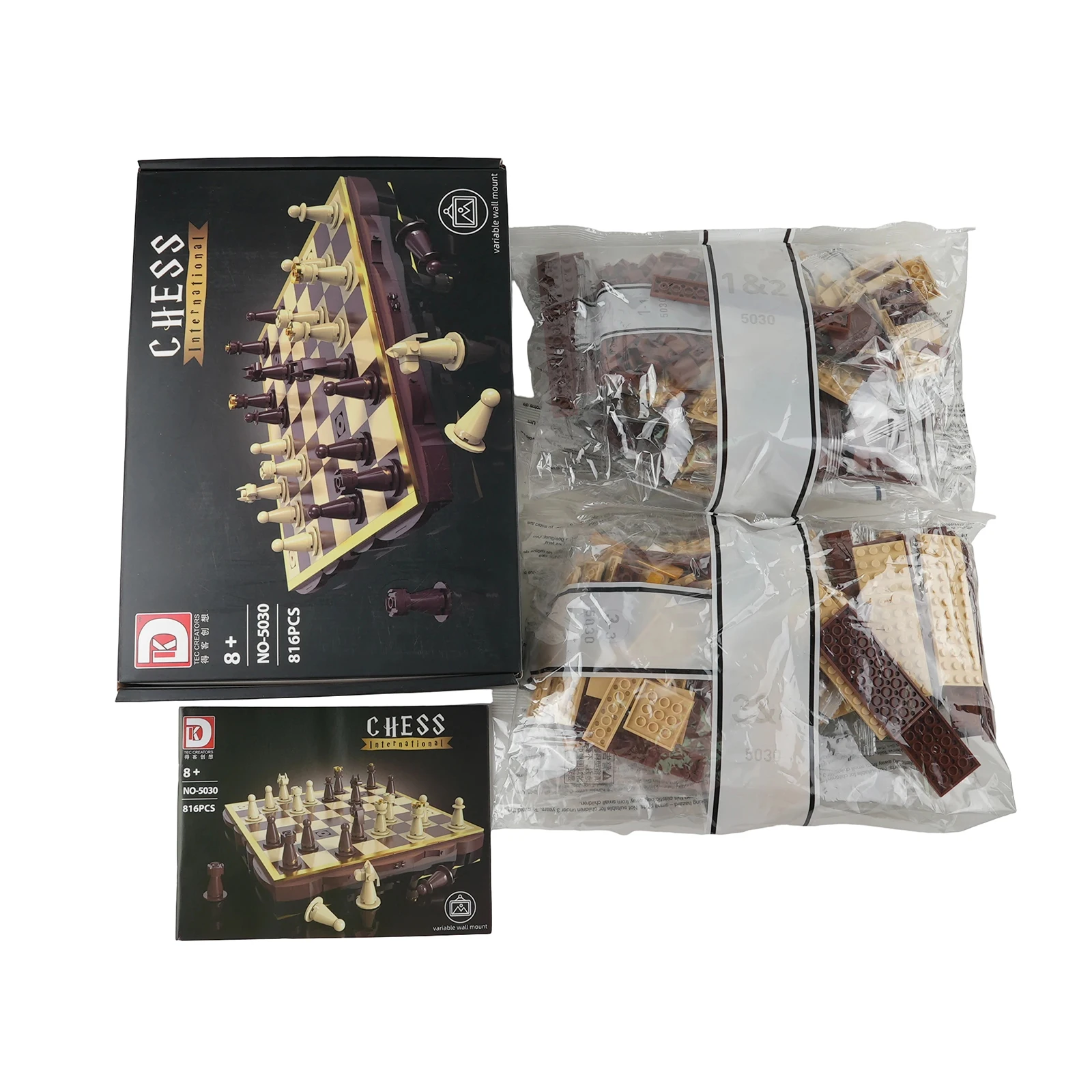 

Deke 5030 Chess Puzzle Building Blocks - Foldable Wall Art with Educational STEM Toy