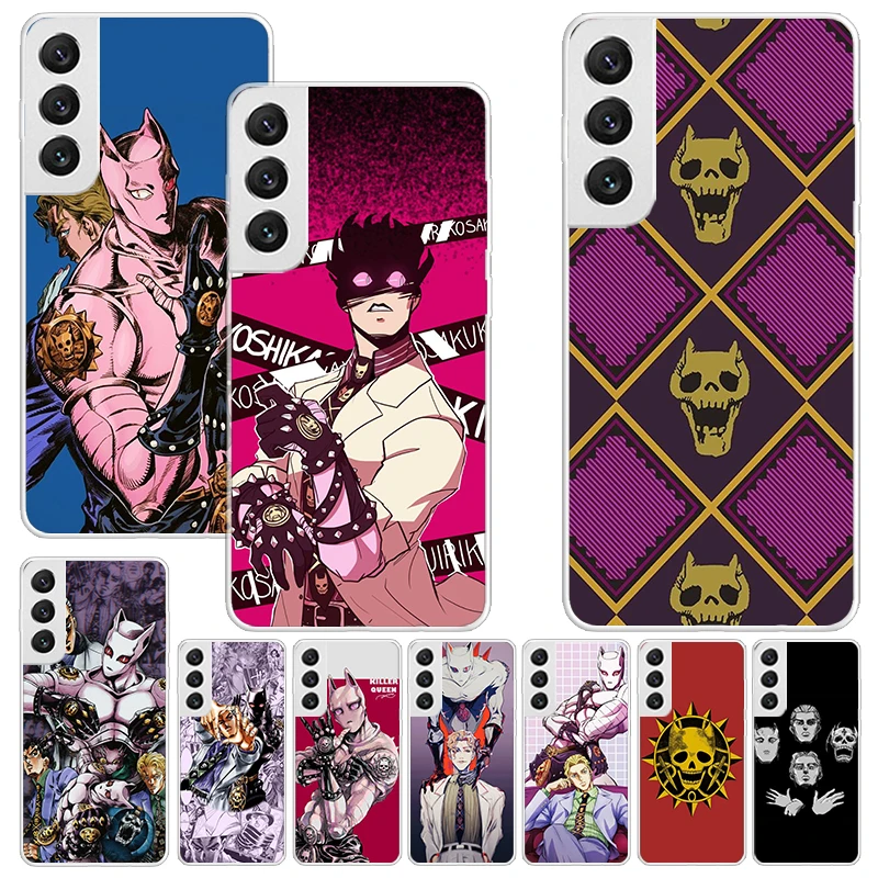 Anime JoJo Killer Queen Print Soft Case for Samsung Galaxy S24 S23 S22 Ultra S21 S20 FE S10 Plus Phone Shell S9 S8 + S10E Patter