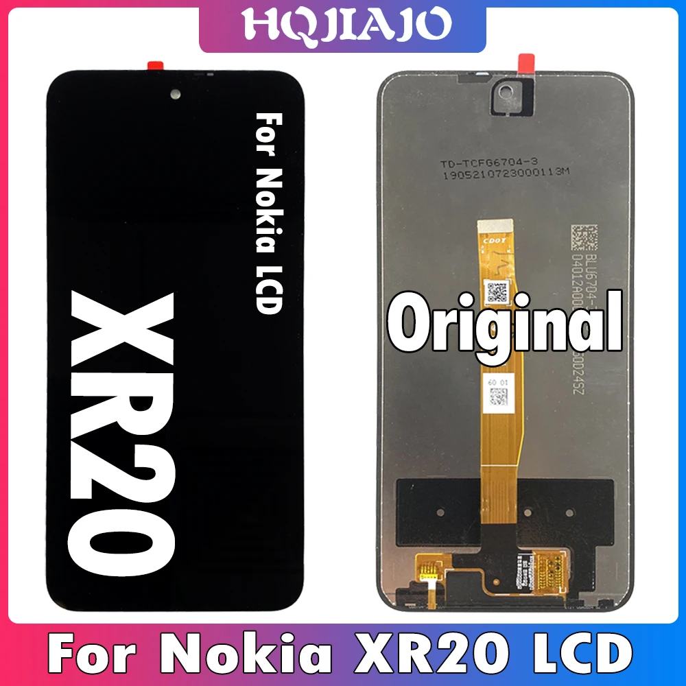 Original For Nokia XR20 LCD Display Touch Screen Digitizer Assembly For Nokia XR 20 TA-1368 TA-1362 Display Repair Replacement