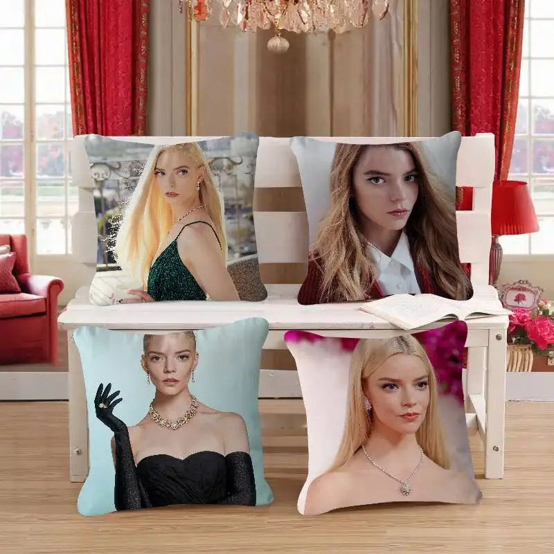 

A-Anya Taylor-Joy Cushion Cover Inches Farmhouse Decor Home Throw Pillow Covers For Couch Decorations