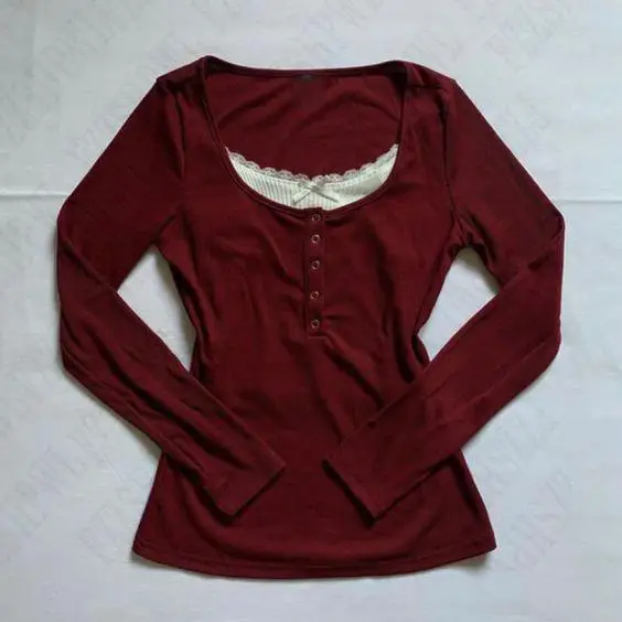 Y2K Vintage Frauen Maiden Harajuku Kleidung Casual Flut Mode Hot Girl Langarm Bogen Schlank Chic Dünne Weibliche 90er Jahre Tägliche Kleidung