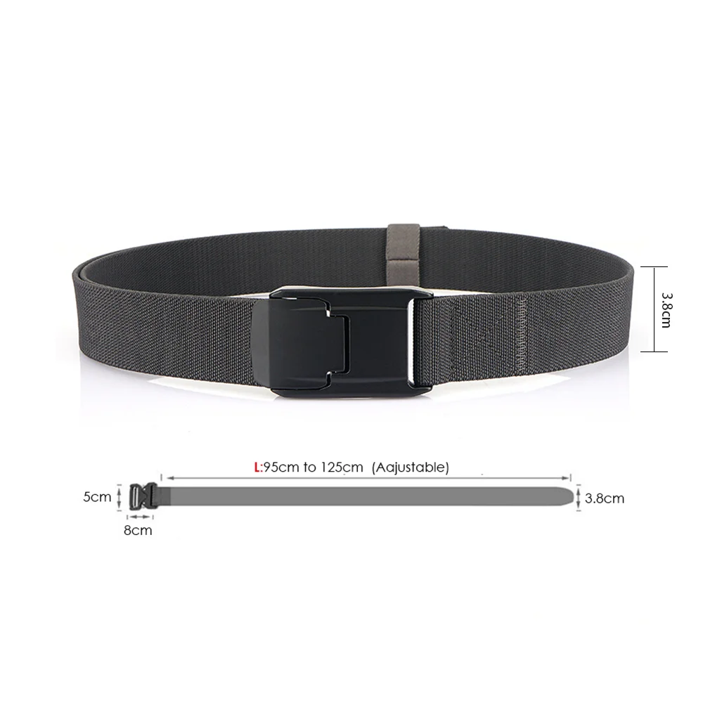 Sabuk regang gesper pelepasan cepat, sabuk kerja adem kuat, sabuk elastis nilon asli, sabuk olahraga luar ruangan