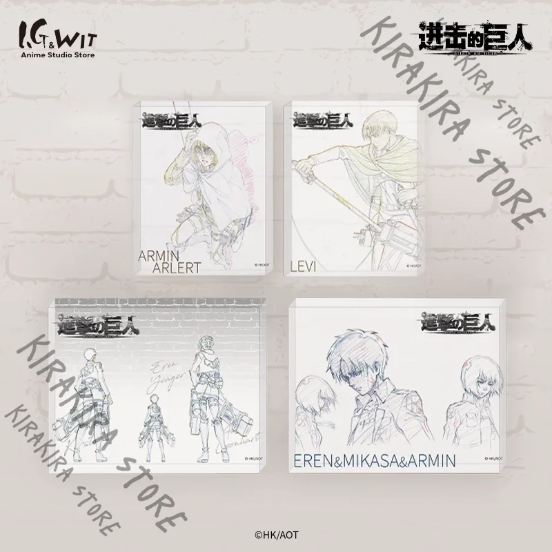 l'attaque-des-titans-levi-ackerman-armin-arlert-eren-jaeger-mikasa-ackerman-signe-debout-en-brique-acrylique-ornements-authentiques-presents