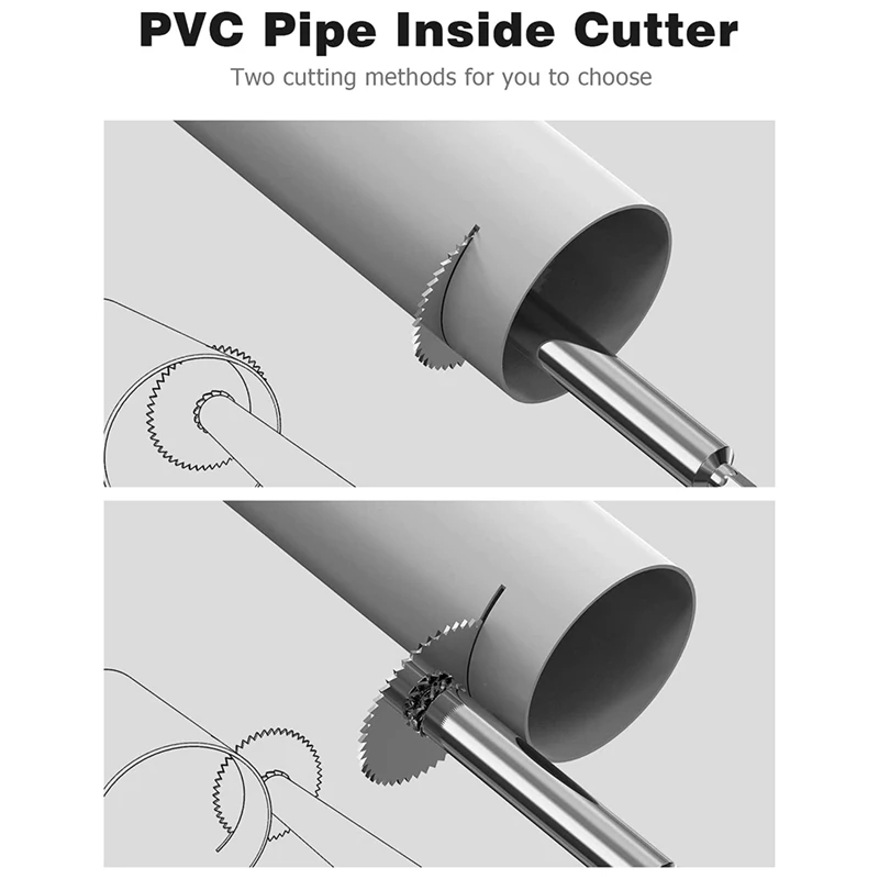 Inside Pipe Cutter, 1/4 Inch Hex PVC Plumbing Inside Cutter Internal Plastic Pipe Cutter Set (32Mm X3, 44Mm X1)