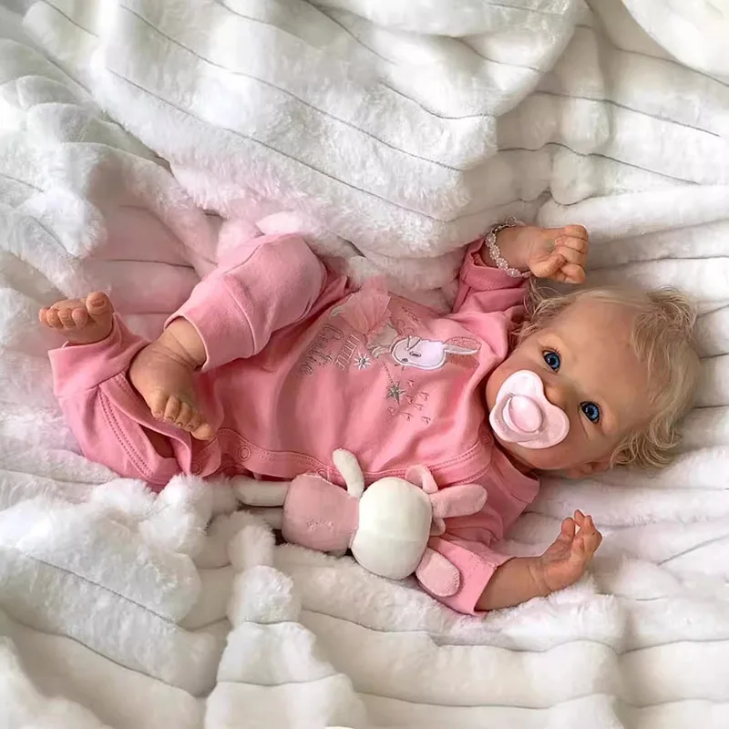 45cm Bettie Reborn Baby Newborn Doll Lifelike Soft Touch Full Body Baby Layers Painting 3D Skin with Hand Rooted Hair