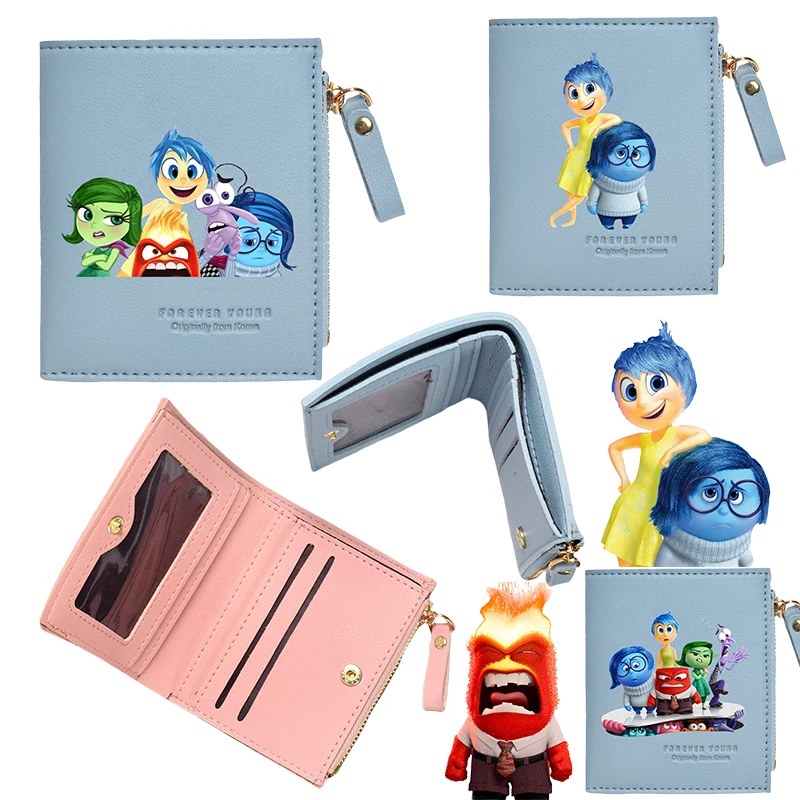 

Inside Out 2 Wallets Women Man Coin Purse Change Pouch Sadness Coin Pocket Cartoon Anime Coin Wallet Short Card Holder Handbag