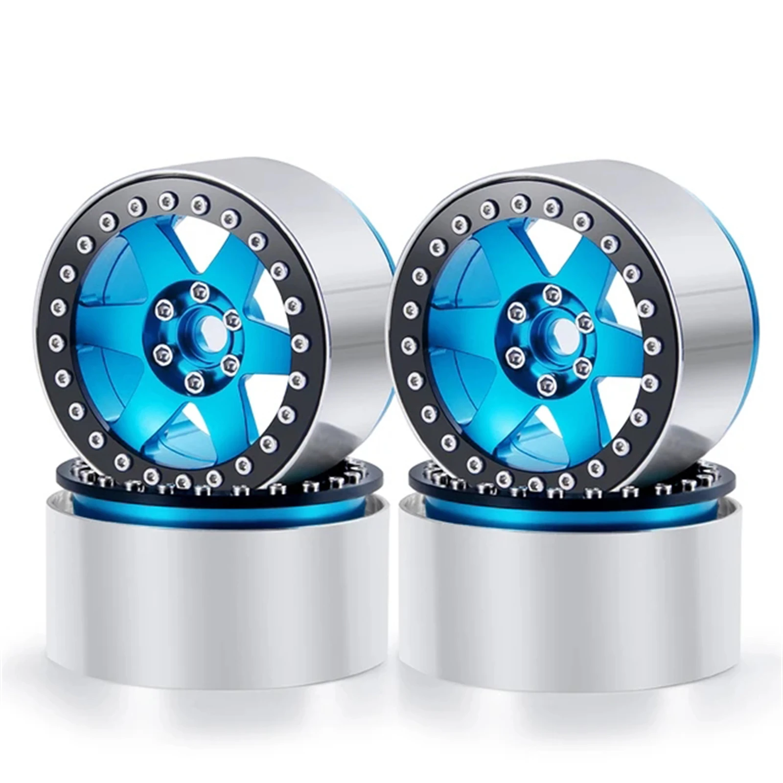 

4 шт., 1,9-2,2 дюйма, металлическая ступица колеса с замком 64,5 мм, обод колес для осевого Wraith SCX10 90046 D90 CC01 TRX4 1/10, RC гусеничный автомобиль, запчасти