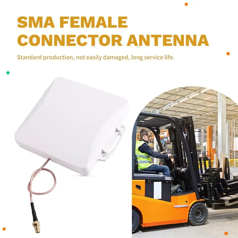 B14C Forklift Shelves 5Dbi Antenna Small Size UHF RFID Antenna SMA Female Connector Antenna For Asset Inventory Tracking Managem