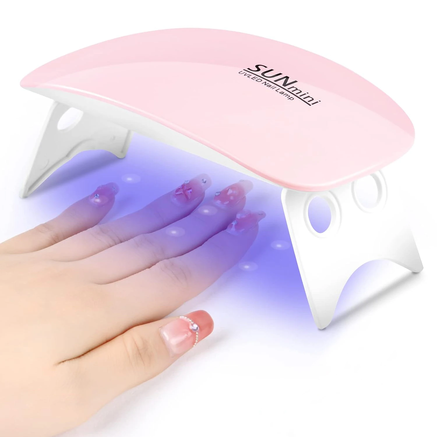 

6W Mini Portable Nail Dryer, Rechargeable Nail Curing Lamp for Professional Gel Manicure Salon Equipment