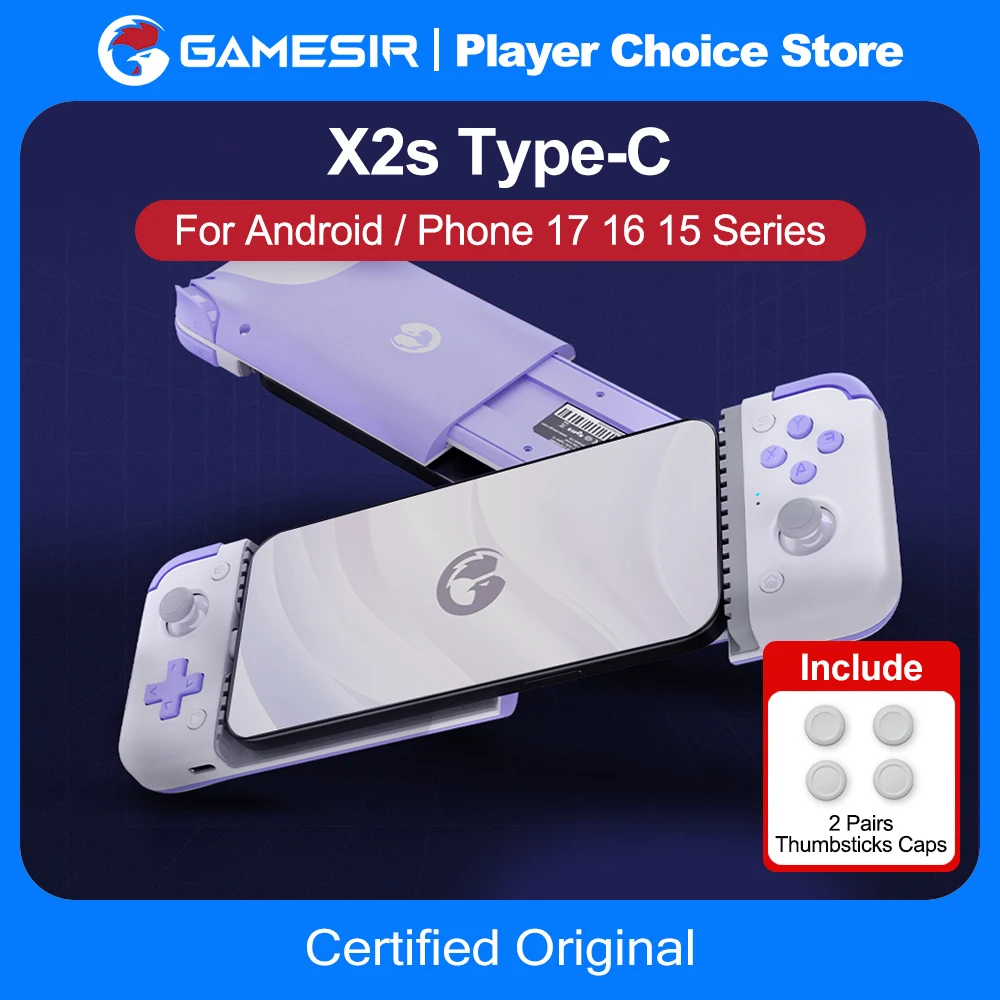 GameSir X2s Controle de Jogo Móvel para Android, iOS, iPhone 17, 16, 15, Controle para Celular, Cloud Gaming, Xbox Game Pass, STADIA